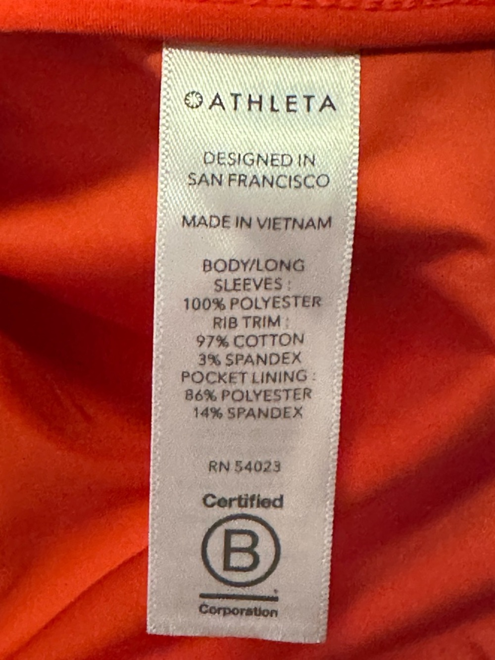 ATHLETA Zion Microfleece Full Zip Athletic Baseball Jacket Red/Orange - Picture 12 of 12